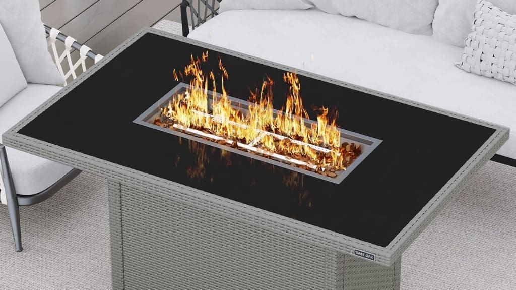 EAST OAK 52-inch Propane Fire Pit Table - Enjoy Your Patio