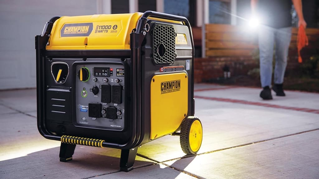 Champion Power Equipment 11000-Watt Wireless Remote Start Home Backup Portable Inverter Generator with Quiet Technology and CO Shield